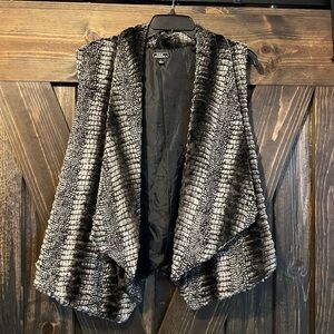 Lisa International Charcoal and Black Faux Fur Jacket